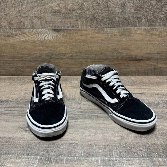 Vans Old Skool Black Suede Lace Lace Up Sneakers Women's Size 7.5 - Picture 6 of 7